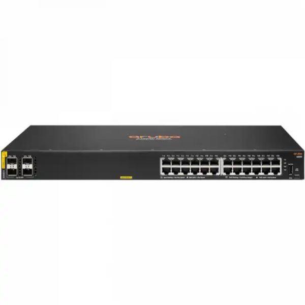 Коммутатор HPE Aruba 6000 24G Class4 PoE 4SFP R8N87A (1000 Base-TX (1000 мбит/с), 4 SFP порта)