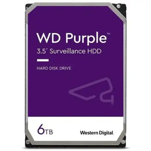 Внутренний жесткий диск Western Digital Purple Surveillance WD64PURZ (HDD (классические), 6 ТБ, 3.5 дюйма, SATA)