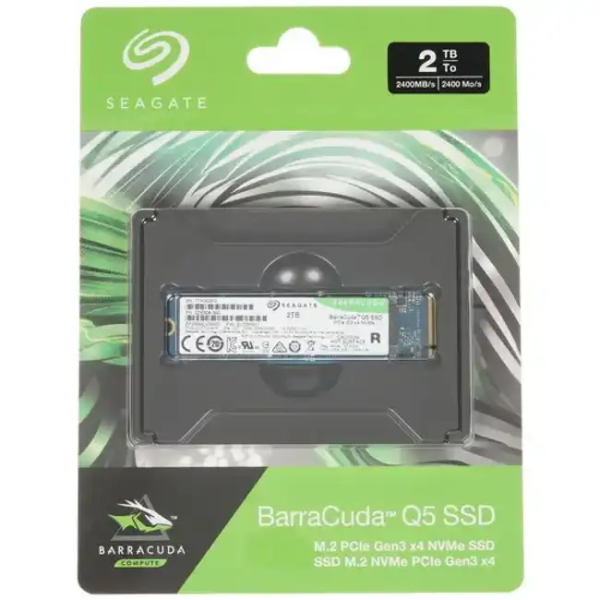 Внутренний жесткий диск Seagate BarraCuda Q5 ZP2000CV3A001 (SSD (твердотельные), 2 ТБ, M.2, PCIe)