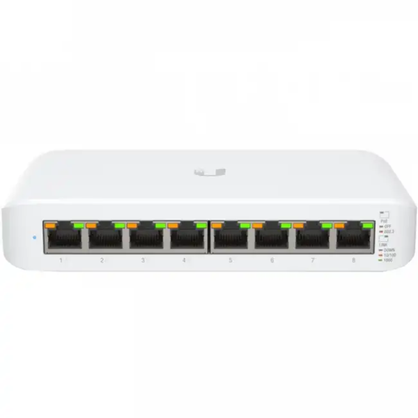 Коммутатор Ubiquiti USW-Lite-8-POE-EU (1000 Base-TX (1000 мбит/с))