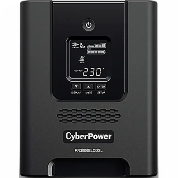 Источник бесперебойного питания CyberPower PR3000ELCDSL (Линейно-интерактивные, Напольный, 3000 ВА, 2700)