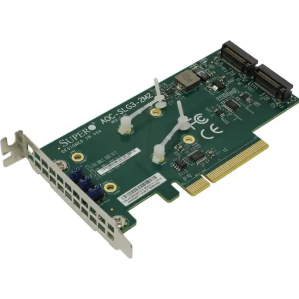 Аксессуар для сервера Supermicro PCI-E Add-On Card for up to two NVMe SSDs AOC-SLG3-2M2-O