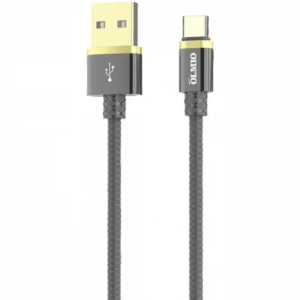 Кабель интерфейсный OLMIO Deluxe (1м) черный 38855 (USB Type A - USB Type C)