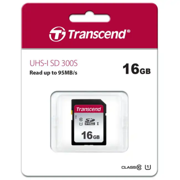 Флеш (Flash) карты Transcend 16GB SD Class 10 U1 TS16GSDC300S (16 ГБ)