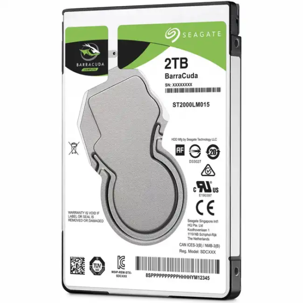 Внутренний жесткий диск Seagate BarraCuda ST2000LM015 (HDD (классические), 2 ТБ, 2.5 дюйма, SATA)