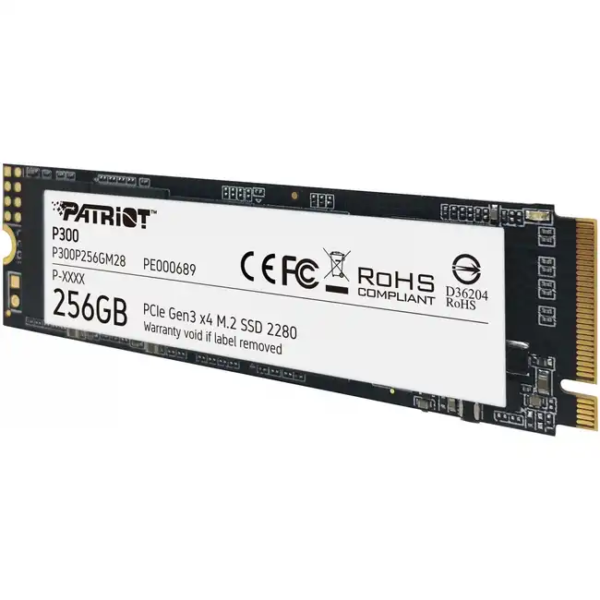 Внутренний жесткий диск Patriot P300 P300P256GM28 (SSD (твердотельные), 256 ГБ, M.2, PCIe)