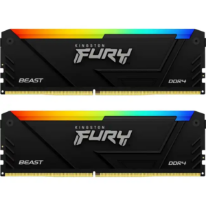 ОЗУ Kingston FURY Beast Black RGB KF426C16BB2AK2/16 (DIMM, DDR4, 16 Гб (2 х 8 Гб), 2666 МГц)