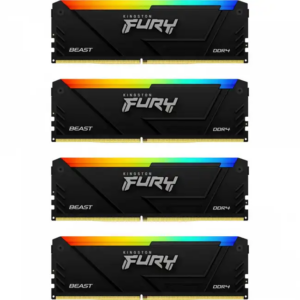 ОЗУ Kingston Fury Beast RGB KF436C17BB2AK4/32 (DIMM, DDR4, 32 Гб (4 х 8 Гб), 3600 МГц)