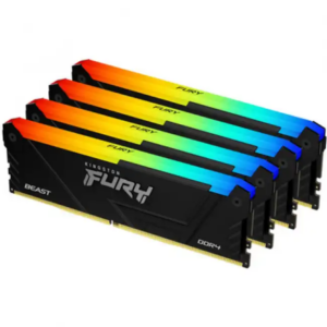 ОЗУ Kingston FURY Beast RGB KF432C16BB12AK4/64 (DIMM, DDR4, 64 Гб (4 х 16 Гб), 3200 МГц)