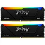 ОЗУ Kingston Fury Beast RGB KF436C18BB2AK2/32 (DIMM, DDR4, 32 Гб (2 х 16 Гб), 3600 МГц)