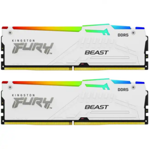 ОЗУ Kingston FURY Beast White RGB KF552C36BWEAK2-32 (DIMM, DDR5, 32 Гб (2 х 16 Гб), 5600 МГц)