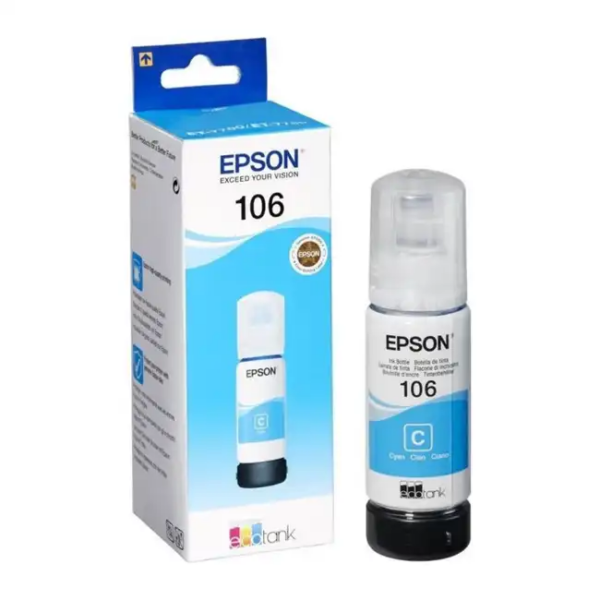 Струйный картридж Epson 106С EcoTank CY Ink Bottle C13T00R240