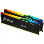 ОЗУ Kingston FURY Beast Black RGB KF556C40BBAK2-32 (DIMM, DDR5, 32 Гб (2 х 16 Гб), 5600 МГц)