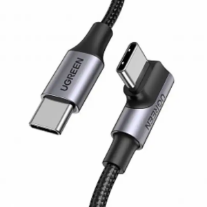 Кабель интерфейсный UGREEN US334 USB-C 2.0 to Angled USB-C 70643 (USB Type C - USB Type C)