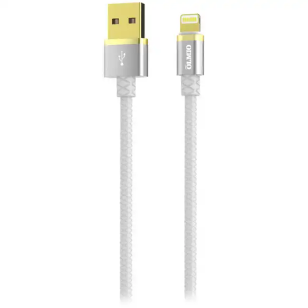 Кабель интерфейсный OLMIO iPad/Phone/iPod OLMIO Deluxe 1m White 38849 (USB Type A - Lightning (8pin))