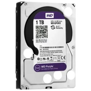 Внутренний жесткий диск Western Digital Purple 1TB SATA 3.5" 5400RPM 64Mb WD10PURX (HDD (классические), 1 ТБ, 3.5 дюйма, SATA)