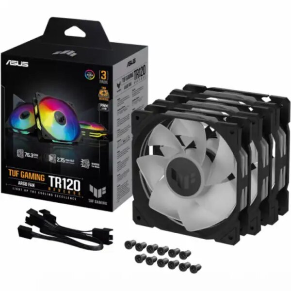 Охлаждение Asus TUF GAMING TR120 ARGB REVERSE BLACK (Для системного блока)